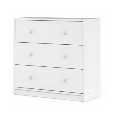 Imagen de Tvilum Cajonera con Tres cajones, Color Blanco, 72,4 x 68,3 30,1 cm