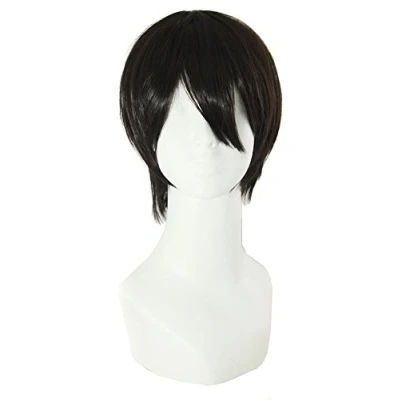Imagen de MapofBeauty 30cm/ 12 pulgada medio lacio seorita Pelucas (negro)