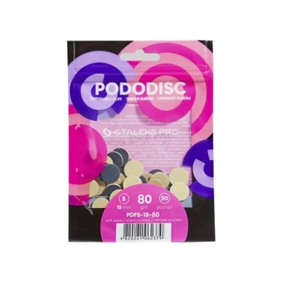 Imagen de Staleks Pro Expert, Recambios Adhesivos con Base Espuma, Suave, Pododisco, Profesional, Desechable, 50 uds, PDFS. (15, 80)