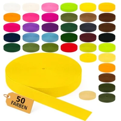 Imagen de KBBB Correa de polipropileno, 2 o 5 m largo, 32 colores, anchura: 20 mm, 25 30 40 50 mm