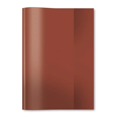 Imagen de HERMA Funda transparente para libro de ejercicios A5, hecha plástico resistente y lavable, chaquetas sin cordones la escuela, marrón, paquete 25 artículos