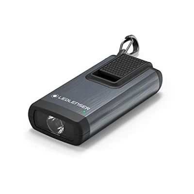 Imagen de Ledlenser K6R Llavero, 400 lúmenes, recargable, con interfaz USB A, luz roja (Gris)