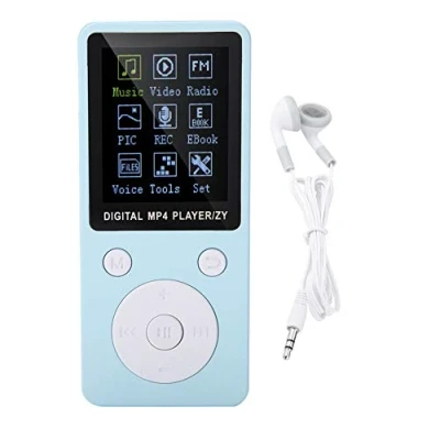 Imagen de Reproductor de MP3 / MP4 Portátil Compatible con Música, Radio, Grabación, Video,Libro Electrónico, Soporte Incorporado hasta 32G Tarjeta Memoria Tiempo Espera Largo para Auriculares(Azul)