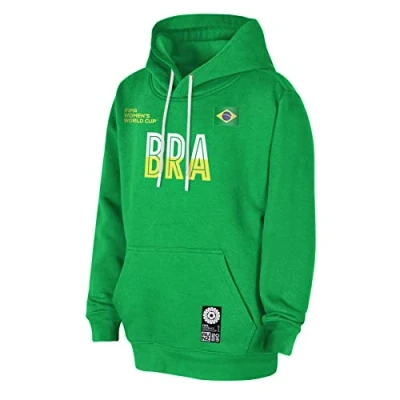Imagen de FIFA Sudadera con Capucha Unisex Oficial de la Copa del Mundo Fútbol 2023 para Mujer, Brasil (Paquete 1)