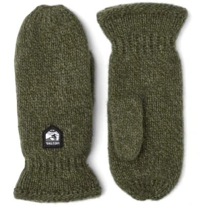 Imagen de Hestra Manoplas Basic Wool Mujer/Hombre guantes de mujer hombre con forro otoño/invierno 10 HS verde oliva