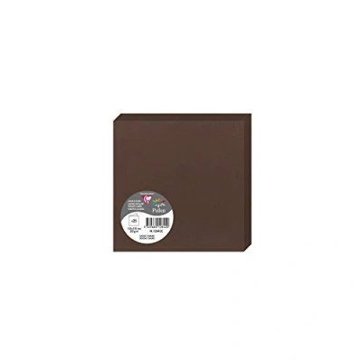 Imagen de Clairefontaine 12842C Un paquet de 25 cartes pliées Pollen 13,5x13,5 cm 210g, Cacao