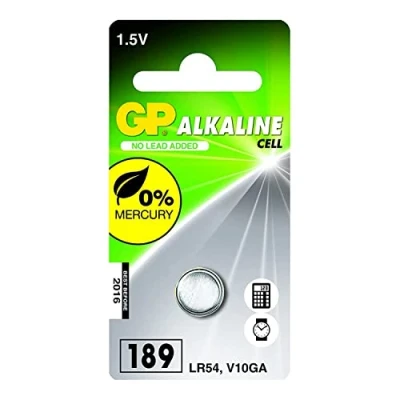 Imagen de GP Batteries Alkaline Cell 189 Alcalino 1,5 V Pilas (Alcalino, Botón/moneda, V, 1 pieza(s), Acero inoxidable, Ampolla)