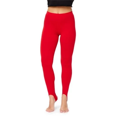Imagen de Bellivalini Leggins Calientes Mujer Termo con Estribo Mallas Invierno Cálidas BLV50 321 (Rojo, L)