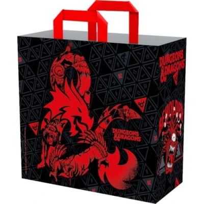 Imagen de Konix Dungeons &amp; Dragons Bolso tote 40 x 45 20 cm Material reciclado Diseño Monsters Negro y rojo