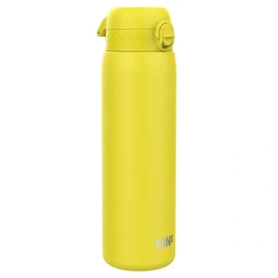 Imagen de Ion8 Botella de Agua Acero Inoxidable 1 Litro, a Prueba Fugas, Fácil Abrir, Cerradura Segura, Asa Transporte, Aptas para Lavavajillas, Resistente Rayones, Amarillo