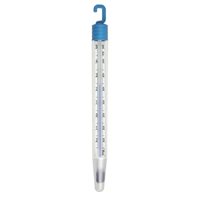 Imagen de TFA Dostmann Termómetro analógico para frigorífico, 14.4001, control de congelador, alta precisión, azul/blanco