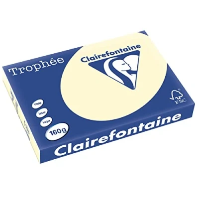 Imagen de CLAIREFONTAINE 39507 Papel triangular multifunción (A3, 160 g/m2, 250 unidades), color marfil
