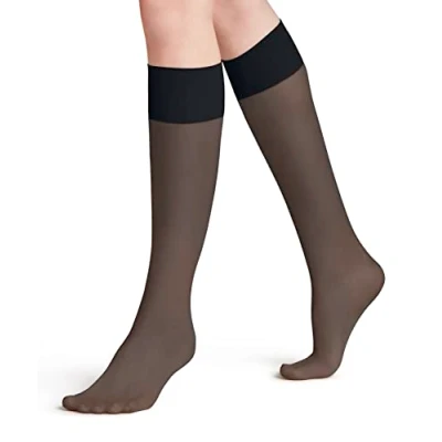 Imagen de FALKE Pure Matt 20 DEN W KH transparente unicolor 1 par, Calcetines largos Mujer, Azul (Marine 6179) nuevo ecológico, 39 42