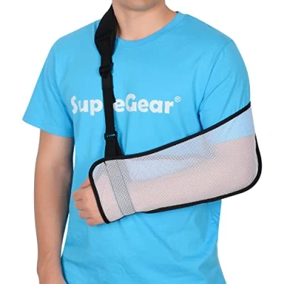 Imagen de supregear Cabestrillo Brazo Hombro, Ajustable Cómoda Inmovilizador para Roturas, Luxaciones, Esguinces, Distensiones y Fractur