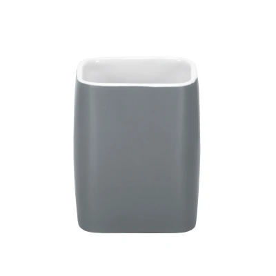 Imagen de Kleine Wolke 5066901852 Cubic Vaso para cepillos de Dientes, Color Gris Oscuro