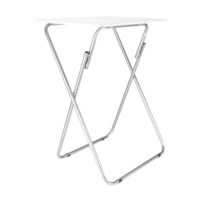 Imagen de Jocca Mesa Auxiliar Plegable de MDF con Patas Metálicas Ahorra Espacio Soporta hasta 20 kg Ideal para el Hogar o la Oficina 48x38x66 cm