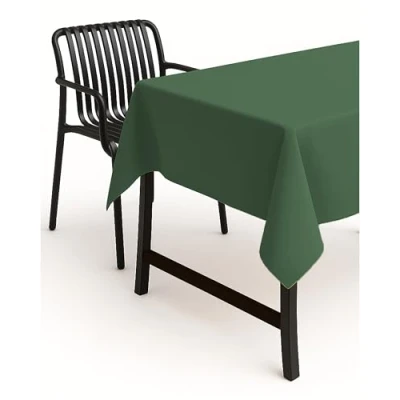 Imagen de texpot Mantel Fácil 110 x cm Aspecto de Lino manchas dobladillo. cuadrado, poliéster, Dunkelgrün / Dark Green,