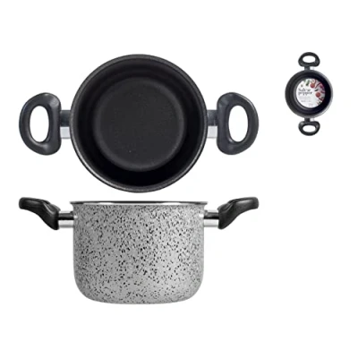 Imagen de HOME Salt Peper Antiadherente Pimentero 16 cm Olla de cocción, Metal, Multicolor