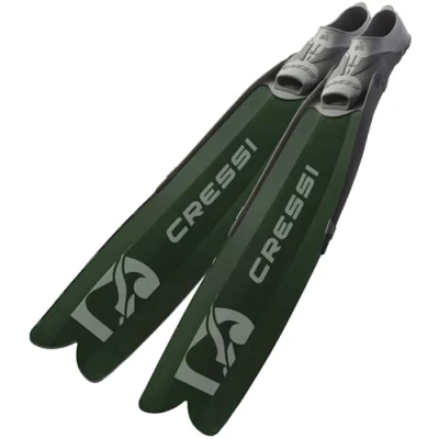 Imagen de Cressi Gara Modular Boost Fins Green Aleta Larga Ideal para apnea Intermedia y Avanzada Pesca submarina, Unisex Adult, Verde, 36/37
