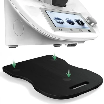 Imagen de Tabla Deslizante para Thermomix TM6/TM5, TM6 con Ruedas Universales, TM6, Base 39.5 x 28.5 1.5 cm, Negro