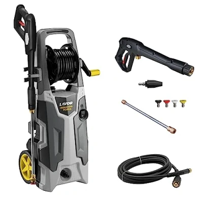 Imagen de Lavor Hidrolimpiadora de agua fría CRUISER 200 Extreme con enrollador manguera y Motor inducción, Presión max bar, Caudal 300 litros por hora, 2300 Watt
