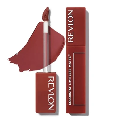 Imagen de Revlon ColorStay Limitless Matte, Pintalabios Mate de larga duración, Fórmula Vegana, No Budge Ligera/Cómoda, Resistente al Agua, 013 Real Deal, 5ml