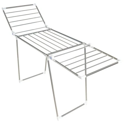 Imagen de Wenko Secadora Wing Profi Plus Acero Inoxidable Pliegues Planos Plata Mate