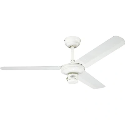 Imagen de Westinghouse Lighting Industrial Ventilador de Techo, Acabado en Blanco con aspas Blancas, 122 cm