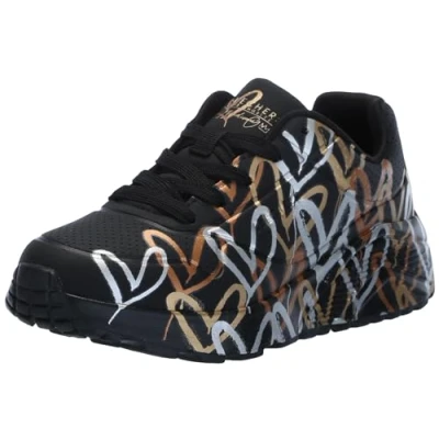 Imagen de Skechers Uno Lite Metallic Love, Zapatillas, Negro/Dorado, 36.5 EU
