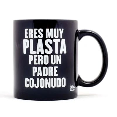 Imagen de Miss Miserable Taza con mensaje para padres Eres muy plasta, pero un padre cojonudo