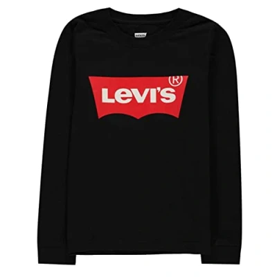 Imagen de Levi&#039;s Batwing TEE Camiseta de manga larga para niños, Talla: 116, Black