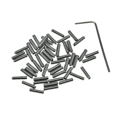 Imagen de KAISH 50 tornillos métricos M3 x 10 de acero inoxidable para puente guitarra Stratocaster/Telecaster
