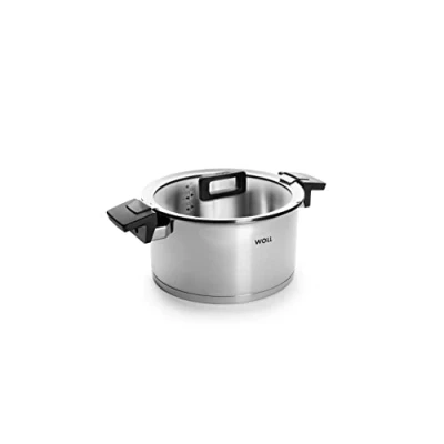 Imagen de Woll 124NC Concept Olla con Tapa (inductiva, diámetro de 24 cm, 13 cm Alto, 5,8 l, Tipo Fuegos, Acero Inoxidable, Apta para Horno hasta 200, Plateado), Plata