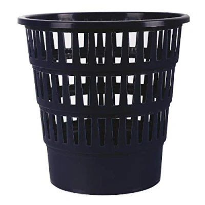 Imagen de Office Products 19053621 03 Papelera de plástico (16 L, diseño para oficina, cocina, resistente a desgarros, 1 unidad), color azul oscuro