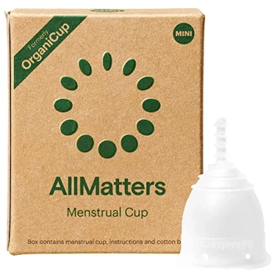 Imagen de Allmatters Copa Menstrual (anteriormente OrganiCup) Talla Mini para Adolescentes o Aquellos que Necesitan una más Pequeño Galardonado