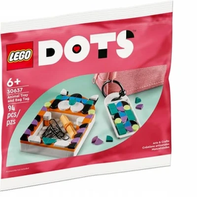 Imagen de LEGO Dots Polybag Tier Ablageschale PolybagTierAblageschale &amp; Taschenanhänger(30637)