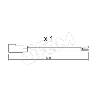 Imagen de CIFAM SU.340 Sensor de Desgaste Pastillas Frenos FORD: Transit Mk7 Furgoneta, Caja / Chasis, Bus