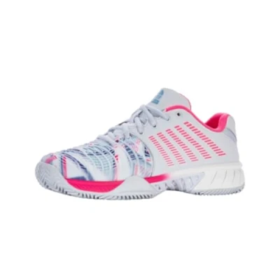 Imagen de K Swiss Performance Express Light 3 Padel, Zapatos de Tenis Mujer, Arctic Ice/White/Neon Pink, 37.5 EU