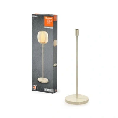 Imagen de LEDVANCE lámpara de pie decorativa con casquillo E27, soporte corto (altura 78cm), beige, cable alimentación 1,8m, LED OSRAM 1906 a juego disponible por separado