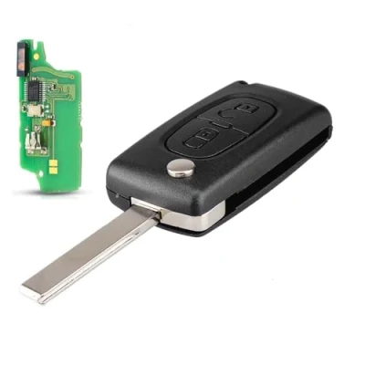 Imagen de Llave Funda de Coche Mando a Distancia ID46 Chip para Citroen C4 C5 C6 C8 Xsara Picasso Peugeot 207 208 307 308 407 408 607 Ask 433MHZ 0536 (0536 HU83 ASK)