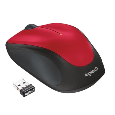 Imagen de Ratón inalámbrico Logitech Wireless Mouse M235, Con nano receptor USB, Rojo