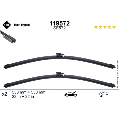 Imagen de Limpiaparabrisas Swf 119572 550, 550mm delante con spoiler para vehíc. volante a la izquierda MERCEDES BENZ: Clase C Sedán, T modell