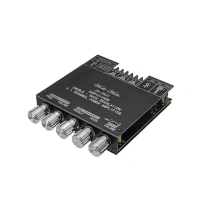 Imagen de ZK TB21 TPA3116D2 Bluetooth 5.0 Placa amplificadora de subwoofer 50WX2 (canal R y L) + 100 W 2.1 canales potencia estéreo audio graves AMP