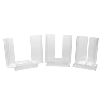 Imagen de EUROPEL soporte para folletos 3 en 1, ajustable, A4, A5, 1/3 transparente, oficina, formato vertical