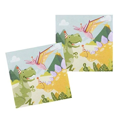 Imagen de Boland 50059 Servilletas de papel con motivo,dinosaurio,12 piezas,tamaño 33 x cm,dino, vajilla para fiestas,jardín,fiesta,cumpleaños,finger food,accesorios fiestas,fiesta temática,carnaval