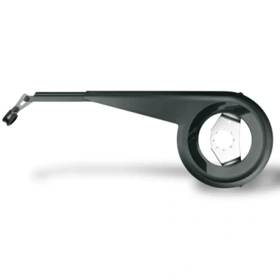 Imagen de SKS GERMANY Protector de Cadena Negro 158MM, Accesorio para Bicicletas (Apto Cambios buje, con función telescópica, Fabricado en plástico Resistente a los Impactos y Aluminio), Negro.