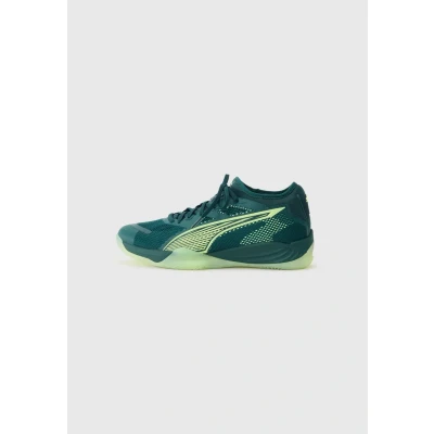 Imagen de Puma Eliminate Nitro Unisex Zapatillas de balonmano green terrain/fizzy light/white/silvercoloured, Talla: 48.5 Zapatos