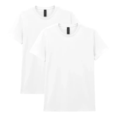 Imagen de Gildan Camiseta de algodón Pesado para Adultos, Paquete 2, Blanco, X Large Mujer