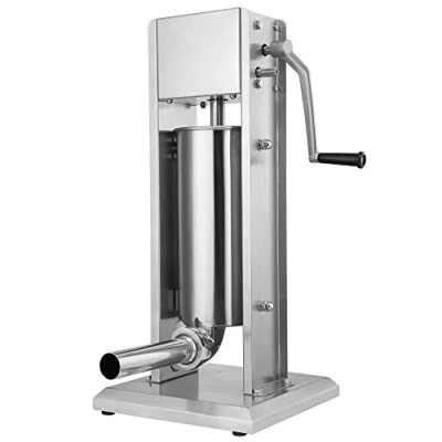 Imagen de Zelsius Máquina Embutidora Profesional de Salchichas I Acero Inoxidable Manual Cuatro Tubos Llenado Diferentes con Caja Cambios 2 Velocidades Válvula Ventilación