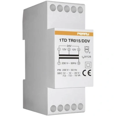 Imagen de Perry Transformador 15va contador 2din salida 12 24v